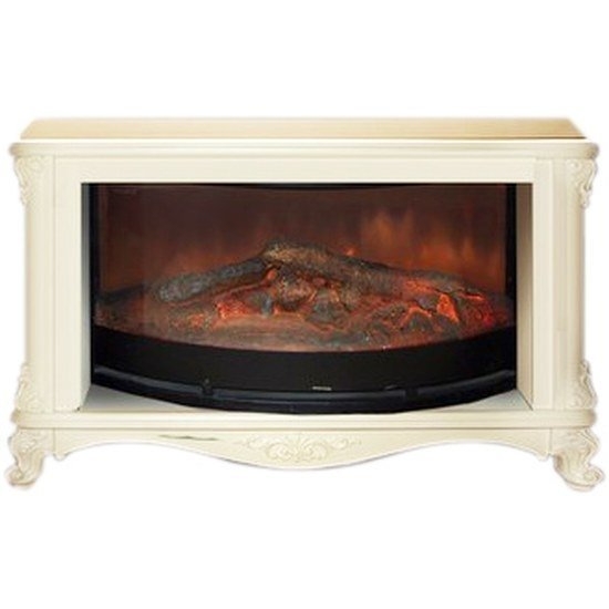 Каминокомплект Glenrich Версаль Rondo S86 с царгой слоновая кость