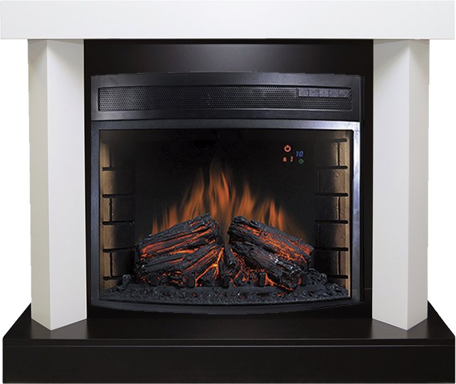 Каминокомплект Royal Flame  Vancouver - Фактурный белый с очагом Dioramic 28 LED FX