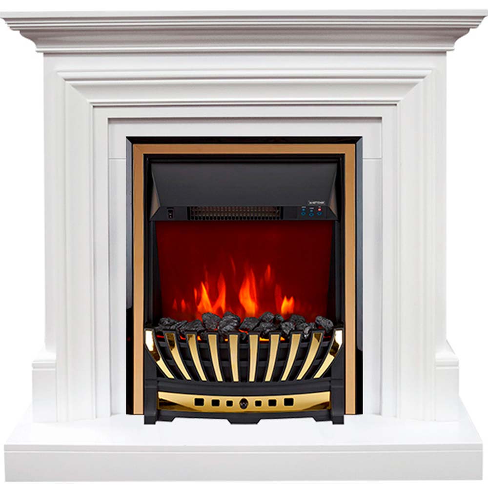 Каминокомплект Royal Flame  Bradford - Белый с очагом Aspen Gold