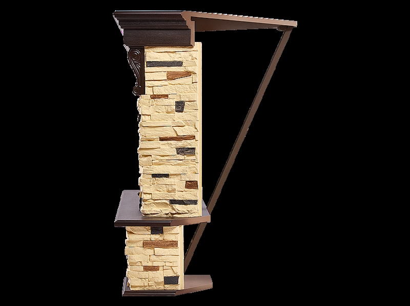 Каминокомплект Electrolux Pietra 26 Sphere U (угловой) с очагом EFP/P-2620RLS камень сланец натуральный, шпон темный дуб