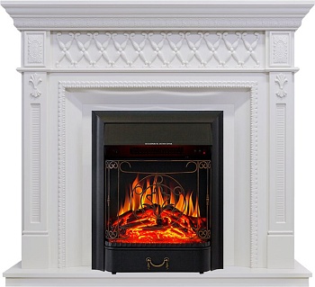 Каминокомплект Royal Flame  Alexandria - Белый дуб с очагом Majestic FX Black