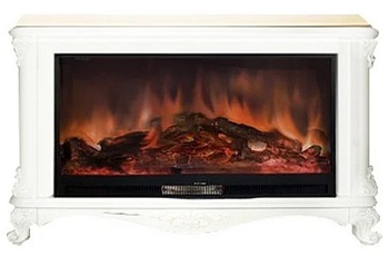 Каминокомплект Glenrich Версаль Premier S86 с царгой мрамор светлый