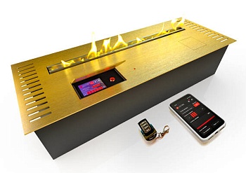 Автоматический биокамин ZeFire М 800 латунный с ДУ