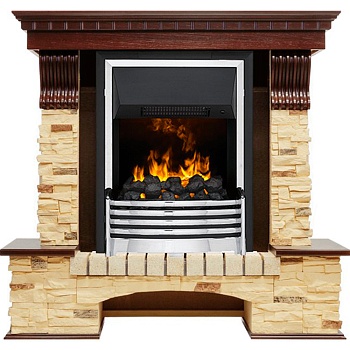 Каминокомплект Dimplex Pierre Luxe - Темный дуб / Сланец (Высота 1005мм) с очагом Flagstaff