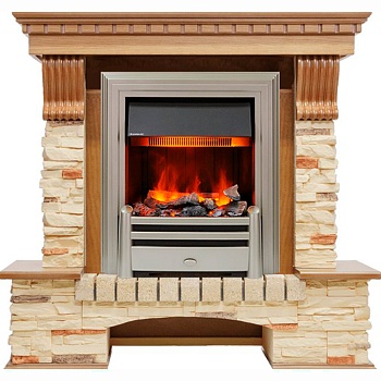 Каминокомплект Dimplex Pierre Luxe - Дуб / Сланец с очагом Chesford