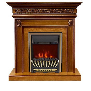 Каминокомплект Royal Flame  Valletta - Орех с очагом Aspen Gold