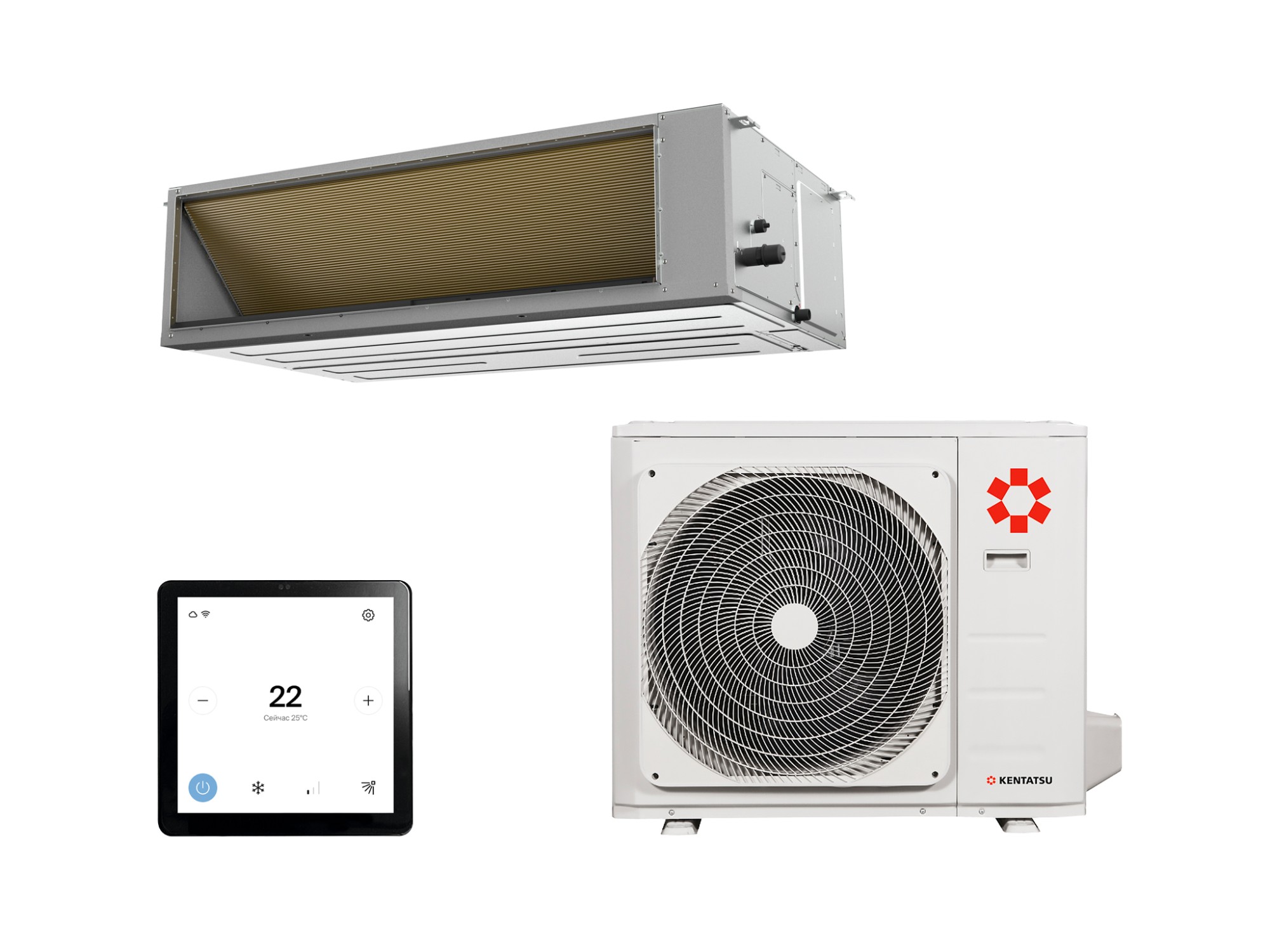 Канальная сплит-система Kentatsu KSMD165HZRN1W/KSUNB165HZRN3 Inverter