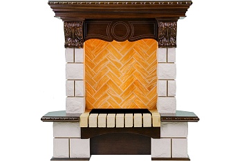 Портал Dimplex Pierre Luxe угловой - Темный дуб / Шампань (Высота 975мм)