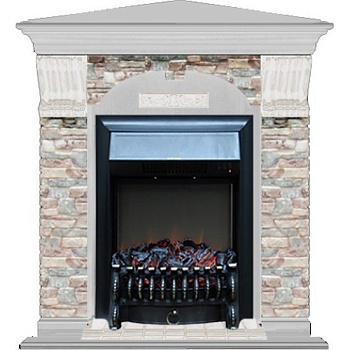 Каминокомплект Glenrich Арочный Грот цветной угловой (Fobos)