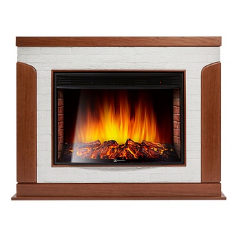 Каминокомплект Electrolux Prestigio 30 с очагом EFP/P-3320RLS камень белый, шпон дуб