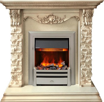 Каминокомплект Dimplex Adriana - Cлоновая кость с очагом Chesford