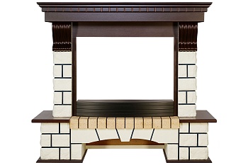 Портал Royal Flame  Pierre Luxe - Темный дуб / Белый (Высота 1075мм)