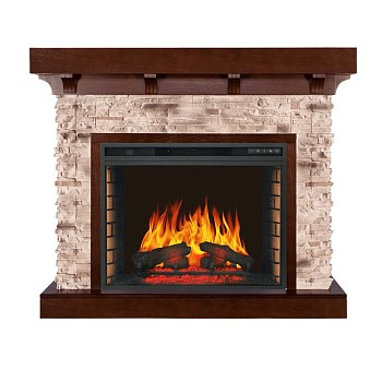 Каминокомплект Royal Flame  Chalet - Темный дуб с очагом Vision 28 EF LED FX