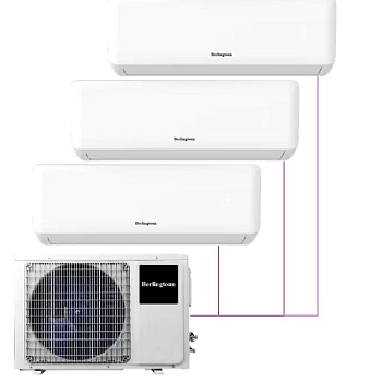 Настенная мульти сплит-система Berlingtoun BMI-07AIN1 / BMI-12AIN1 / BMO-21/3AIN1 DC Inverter 7+7+12
