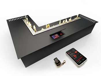 Автоматический биокамин ZeFire М 700x1000 угловой с ДУ