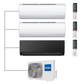 Мульти сплит-система настенная Haier AS35S2SJ2FA-W / AS35S2SJ2FA-W / AS25S2SF2FA-B / 3U70S2SR5FA Inverter