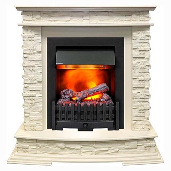 Каминокомплект Dimplex Luzern - Слоновая кость с очагом Danville Black FB2