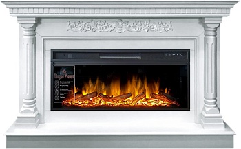 Каминокомплект Royal Flame  Sicilia - Белый (Ширина 1530мм) с очагом Vision 42 LOG LED