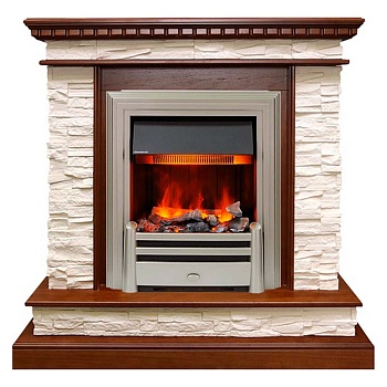 Каминокомплект Dimplex Calgary - Дуб / Сланец белый с очагом Chesford