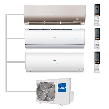 Мульти сплит-система настенная Haier AS35S2SJ2FA-W / AS25S2SF2FA-G / AS35S2SF2FA-W / 3U70S2SR5FA Inverter