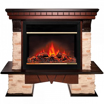 Электрокамин RealFlame  Rockland 26 AO с очагом Moonblaze Deluxe Brass