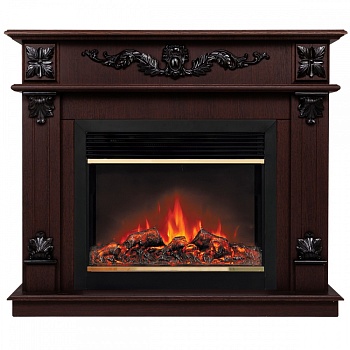 Электрокамин RealFlame Philadelphia 25,5/26 DN с очагом Moonblaze Deluxe Brass