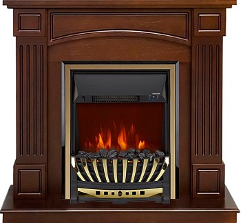 Каминокомплект Royal Flame  Boston - Темный дуб (Высота 92.5см) с очагом Aspen Gold