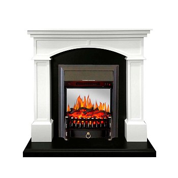 Каминокомплект Royal Flame  Langford - Белый с черным с очагом Fobos FX M Black