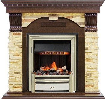 Каминокомплект Dimplex Dublin - Темный дуб / Сланец с очагом Cavendish