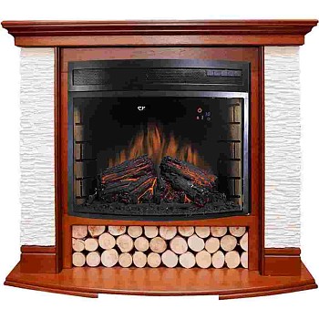 Каминокомплект Royal Flame  Country - Орех/Сланец белый с очагом Dioramic 28 LED FX