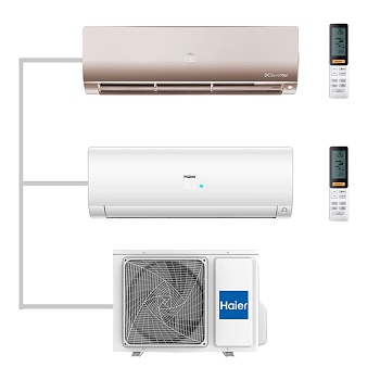 Мульти сплит-система настенная Haier AS25S2SF2FA-G / AS25S2SF2FA-W / 2U40S2SM1FA Inverter