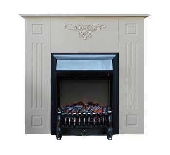 Каминокомплект Glenrich Лотос Fobos black белый