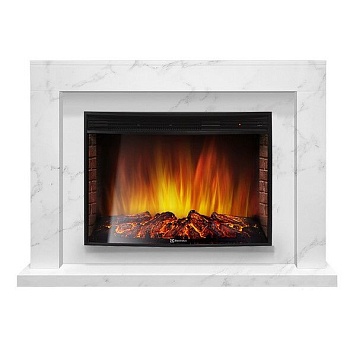 Каминокомплект Electrolux Simple 25 с очагом EFP/P-2720RLS белый мрамор
