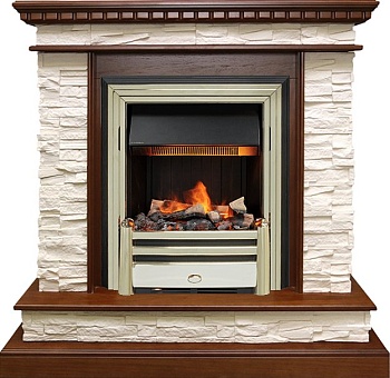 Каминокомплект Dimplex Calgary - Дуб / Сланец белый с очагом Cavendish