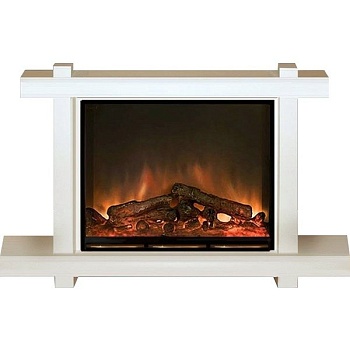 Каминокомплект Glenrich Капри Delux Arte 28 слоновая кость