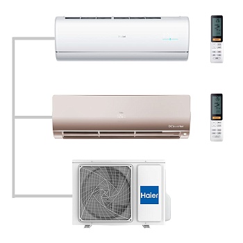 Мульти сплит-система настенная Haier AS25S2SJ2FA-W / AS25S2SF2FA-G / 2U40S2SM1FA Inverter