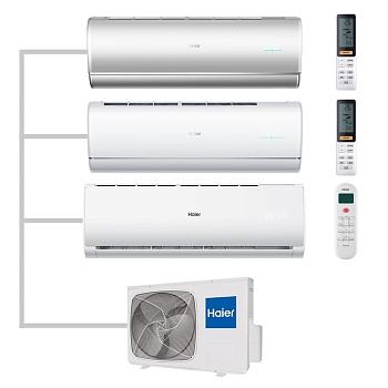 Мульти сплит-система настенная Haier AS35S2SJ2FA-S / AS35S2SJ2FA-W / AS09TS6HRA-M / 3U70S2SR5FA Inverter