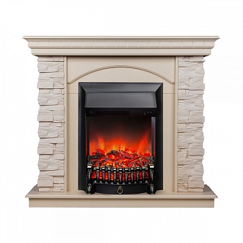 Электрокамин RealFlame  Elford WT с очагом Fobos Lux Black