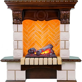 Каминокомплект Dimplex Pierre Luxe - Темный дуб / Шампань (Высота 975мм) с очагом Cassette 400 NH