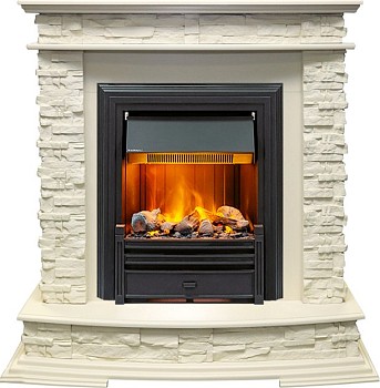 Каминокомплект Dimplex Luzern - Слоновая кость с очагом Brookline Black