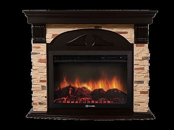 Портал Firelight Torre 25S камень сланец натуральный, шпон венге