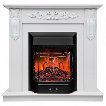 Электрокамин RealFlame  Dominica WT с очагом Majestic Lux Black