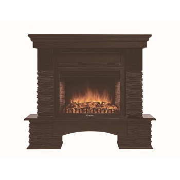 Каминокомплект Electrolux Pietra Nuovo 30 с очагом EFP/P-3320RLS камень сланец чёрный, шпон венге