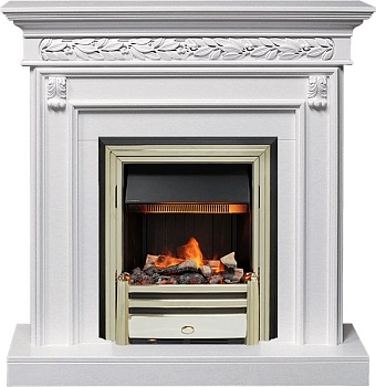 Каминокомплект Dimplex Valletta - Белый (Ширина 1040 мм) с очагом Cavendish
