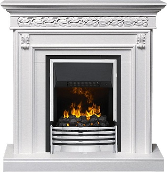 Каминокомплект Dimplex Valletta - Белый (Ширина 1040 мм) с очагом Flagstaff