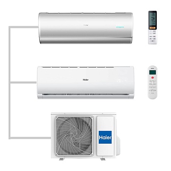 Мульти сплит-система настенная Haier AS25S2SJ2FA-S / AS09TS6HRA-M / 2U40S2SM1FA Inverter