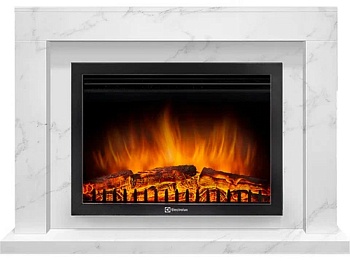 Каминокомплект Electrolux Simple 25 с очагом EFP/P-2520LS белый мрамор