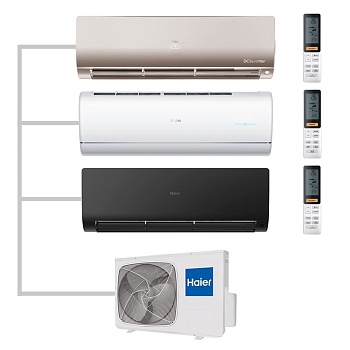 Мульти сплит-система настенная Haier AS25S2SJ2FA-W / AS35S2SF2FA-G / AS35S2SF2FA-B / 3U70S2SR5FA Inverter