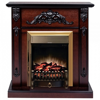 Электрокамин RealFlame Anita AO с очагом Fobos Lux Brass