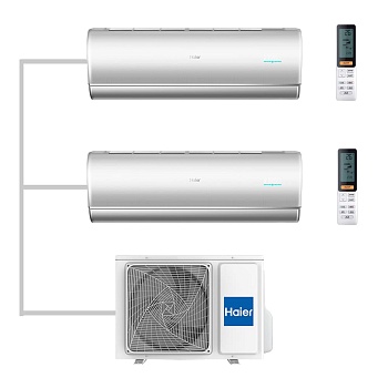Мульти сплит-система настенная Haier AS25S2SJ2FA-S / AS25S2SJ2FA-S / 2U40S2SM1FA Inverter